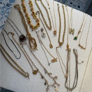 Gold and Silver Mixed Metal Pendant Necklaces - Women Jewelry